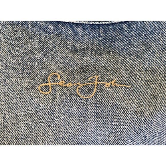 Vtg Sean John Denim Jacket Men's 3XL Chore Trucker Hip Hop Streetwear Y2K Blue - Picture 8 of 8